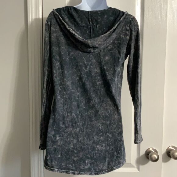 Gaze T-shirt Hoodie, Distressed‎ Black Nobody's Perfect size XS - Picture 3 of 6